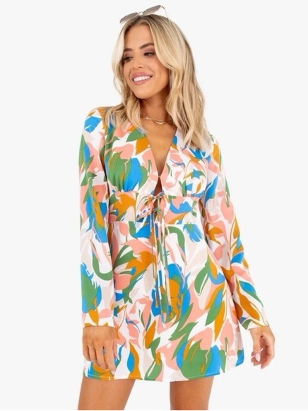 Kittenish Stand Out Printed Mini Dress